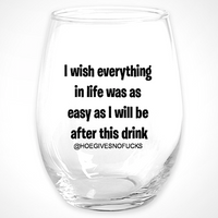 Easy Stemless Wine Glass